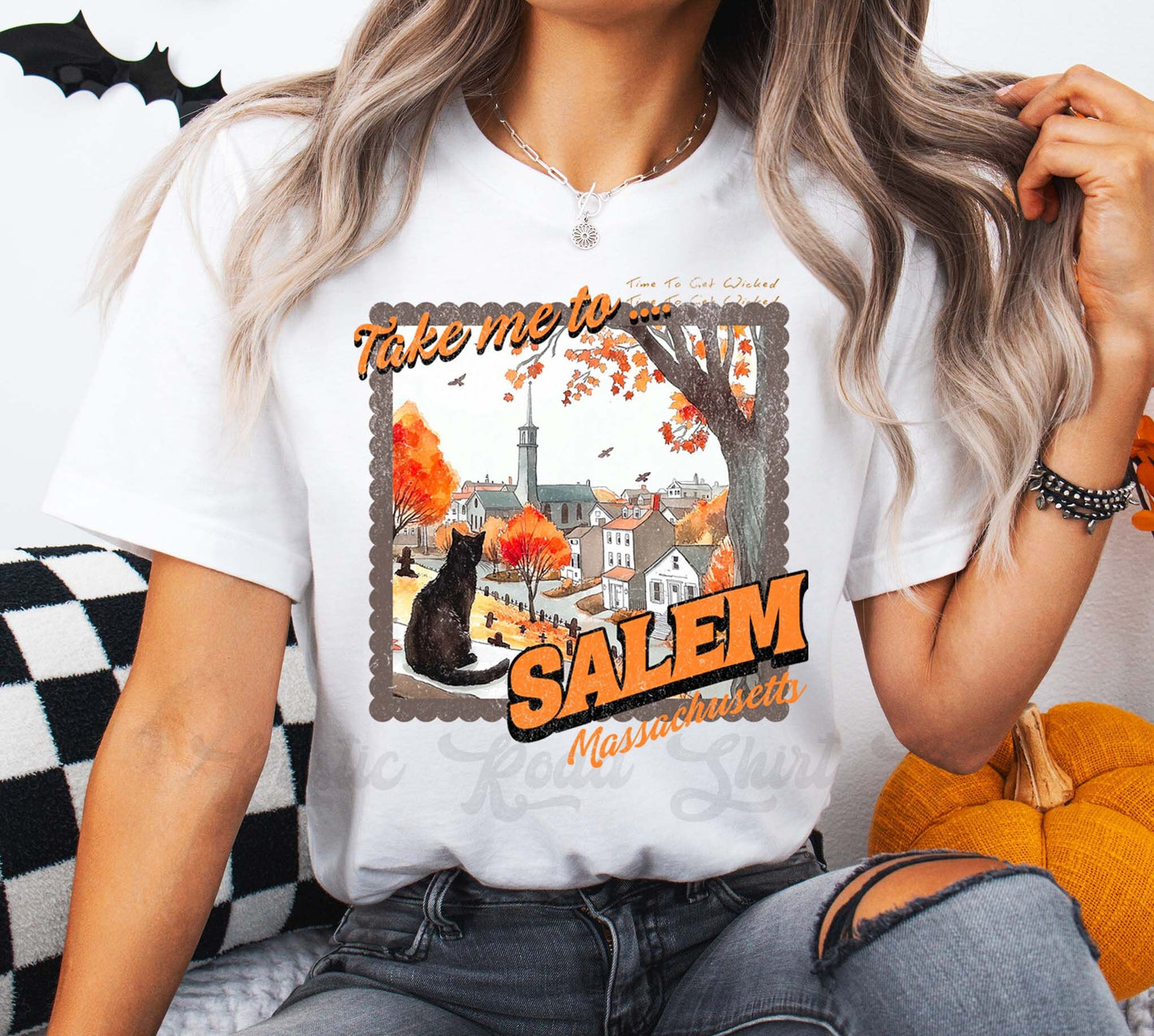 Salem Shirt, Vintage Halloween Shirt, Cat Halloween Shirt, Teacher Halloween Shirt