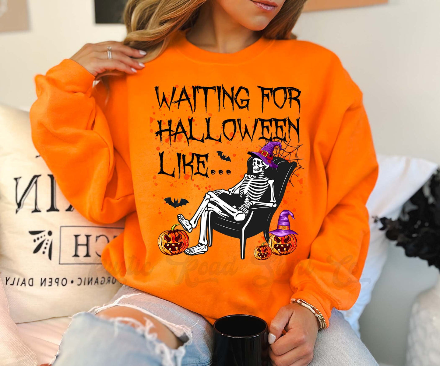 Skeleton Halloween Sweatshirt, Vintage Halloween Sweatshirt, Toddler Halloween Sweatshirt, Girls Halloween Sweatshirt