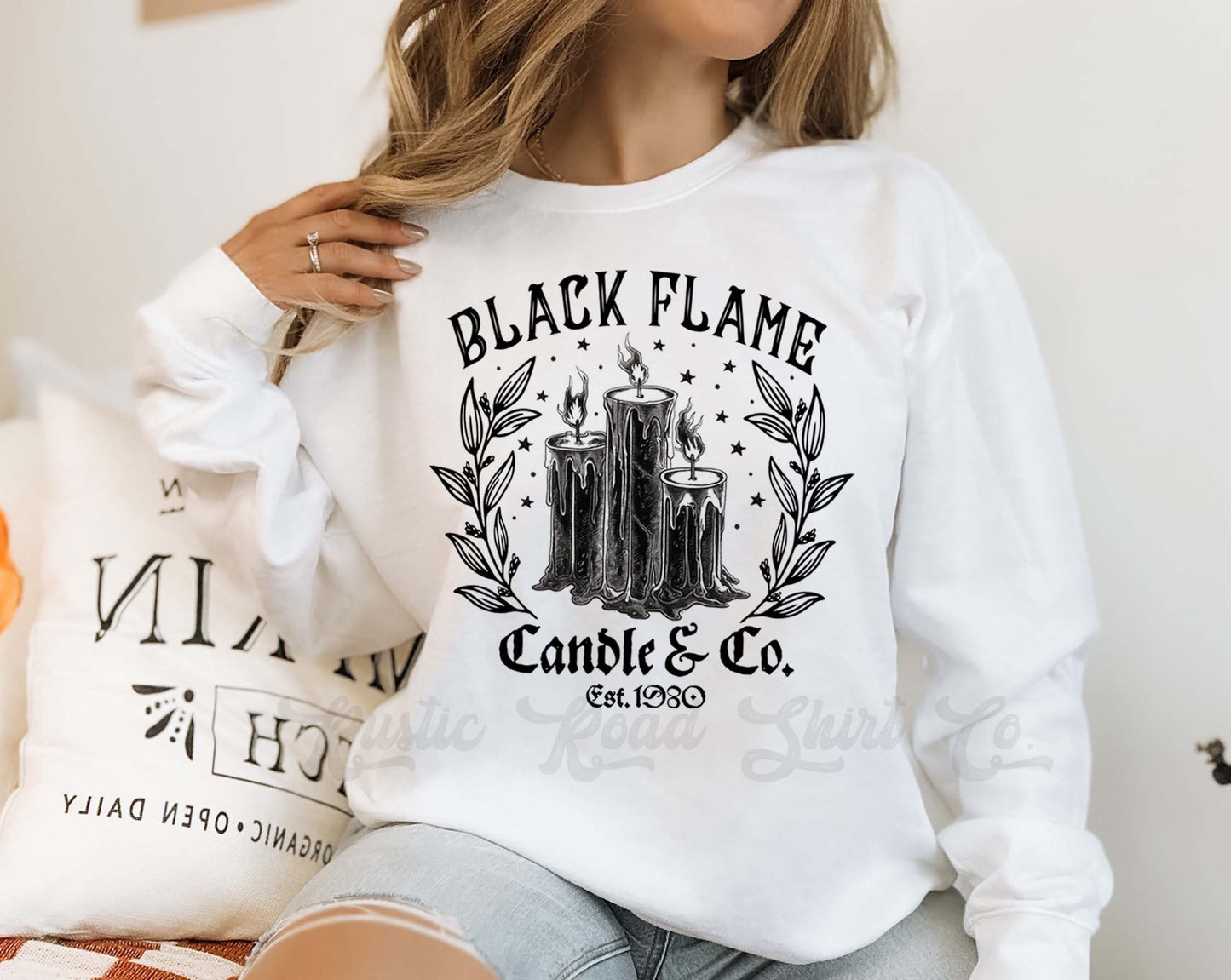Halloween Sweatshirt, Black Flame Witch Sweatshirt, Toddler Halloween, Funny Halloween Sweatshirt
