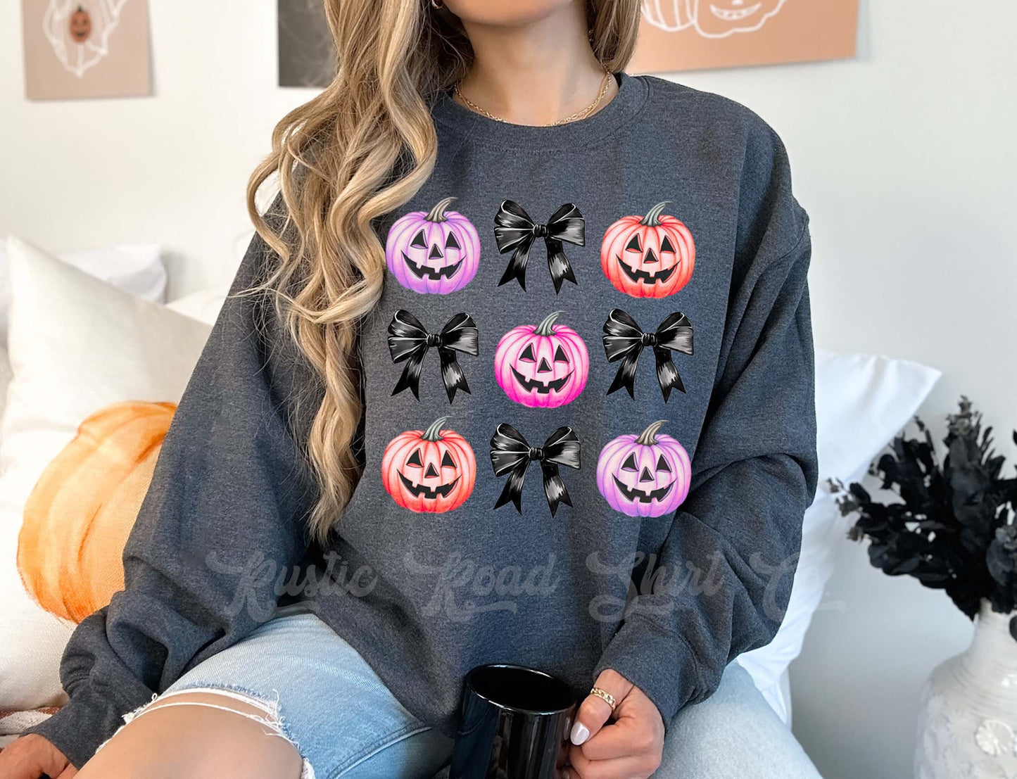 Girly Halloween Sweatshirt, Pumpkin Sweatshirt, Toddler Halloween, Funny Halloween Sweatshirt