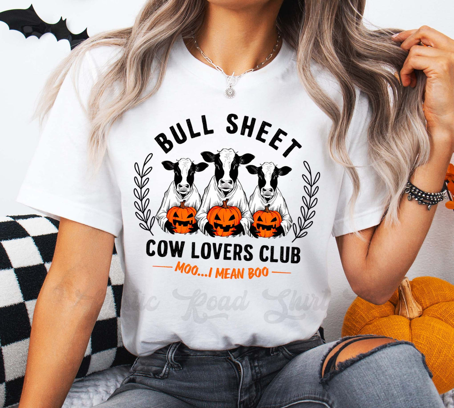 Cow Halloween Shirt, Farm Girl Shirt, Women's Halloween Shirt, Cow Ghost T-shirt, Toddler Halloween,