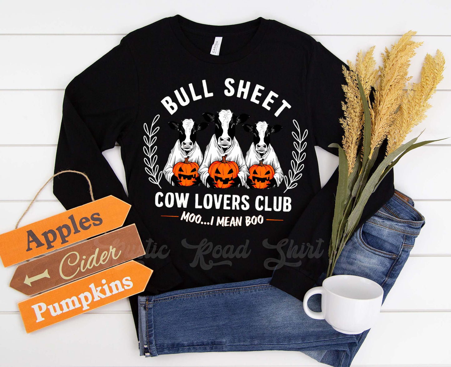 Cow Halloween Shirt, Halloween Long Sleeve Shirt, Toddler Halloween Shirt, Girls Halloween Shirt,