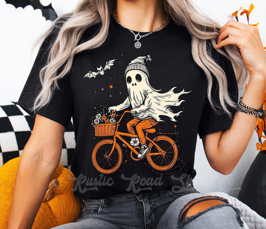Ghost Halloween Shirt, Women's Halloween Shirt, Funny Halloween T-shirt, Groovy Halloween Shirt