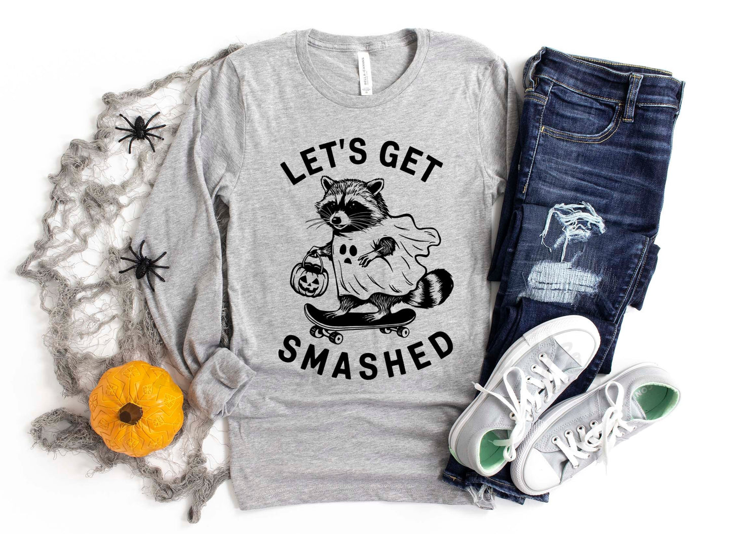 Racoon Halloween Shirt, Halloween Long Sleeve Shirt, Toddler Halloween Shirt, Girls Halloween Shirt,