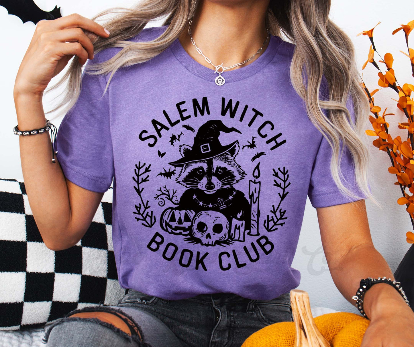 Salem Shirt, Racoon Halloween Shirt, Girls Halloween T-shirt, Basic Witch Shirt
