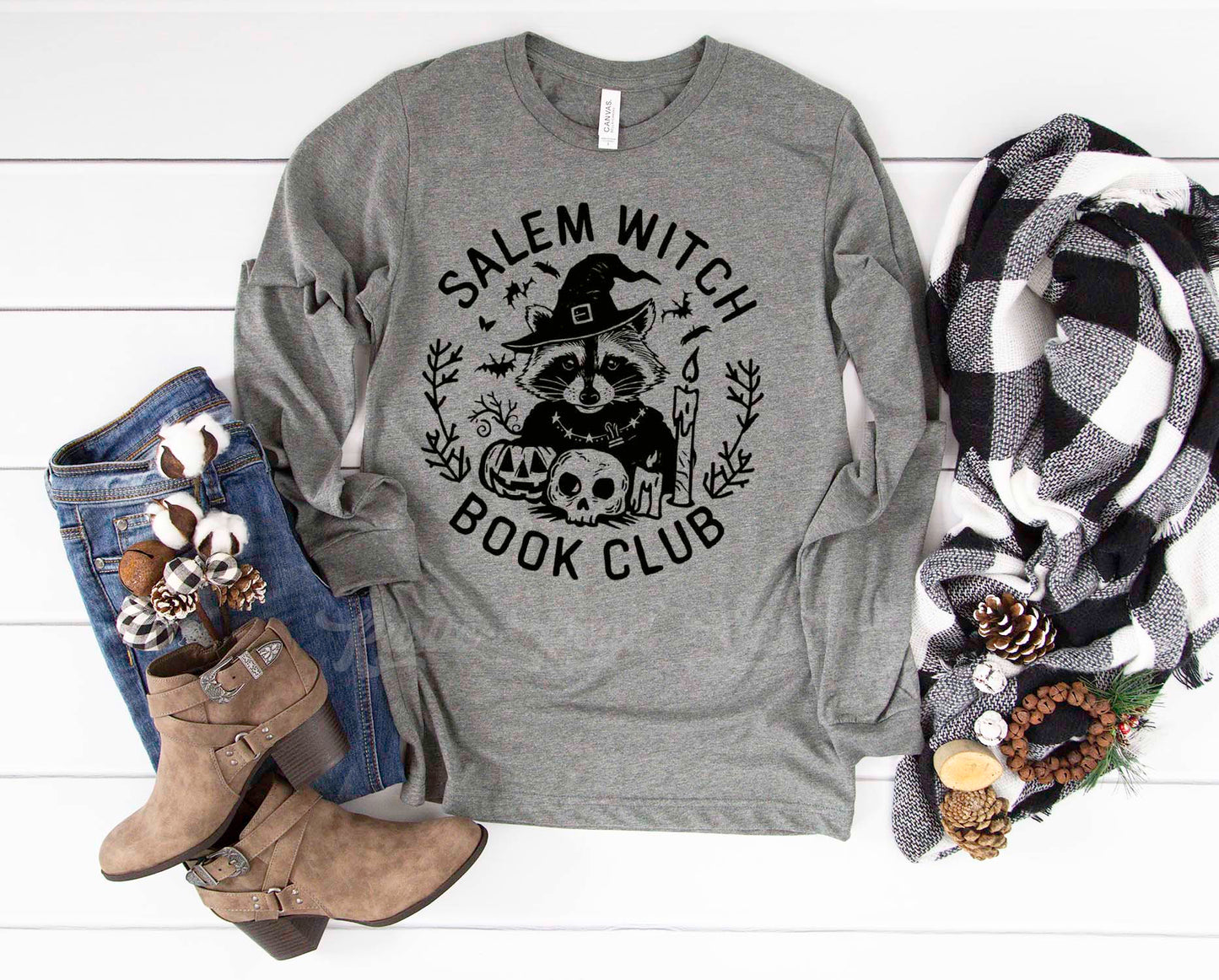 Reading Halloween Shirt, Salem Shirt, Halloween Long Sleeve Shirt, Toddler Halloween Shirt, Girls Halloween Shirt,