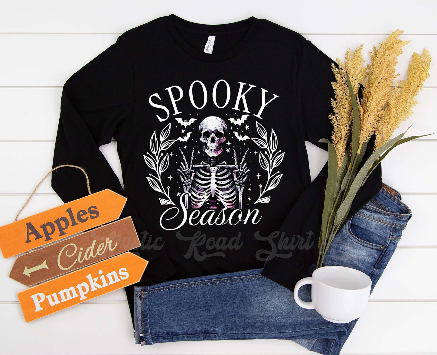 Spooky Season Shirt, Skeleton Halloween Shirt, Halloween Long Sleeve Shirt, Toddler Halloween Shirt, Girls Halloween Shirt,