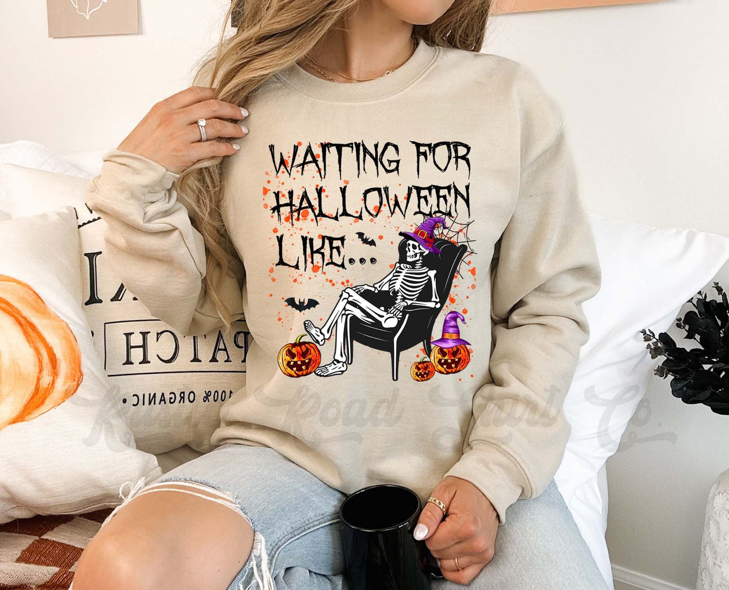 Skeleton Halloween Sweatshirt, Vintage Halloween Sweatshirt, Toddler Halloween Sweatshirt, Girls Halloween Sweatshirt