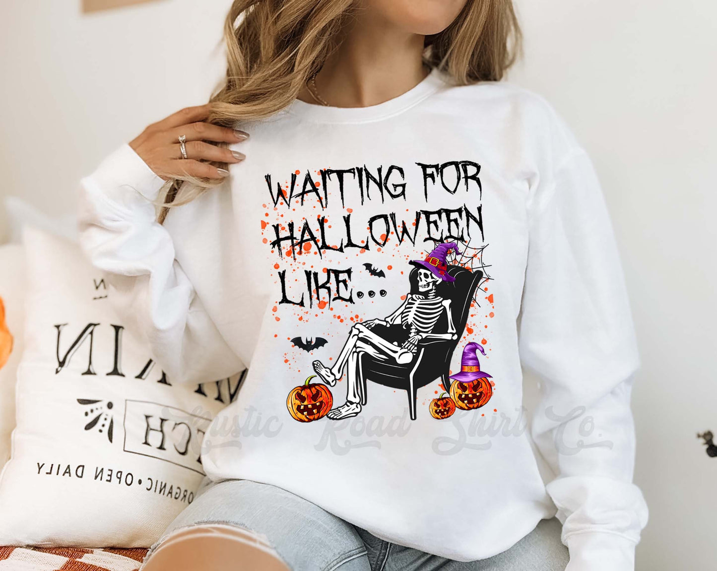 Skeleton Halloween Sweatshirt, Vintage Halloween Sweatshirt, Toddler Halloween Sweatshirt, Girls Halloween Sweatshirt
