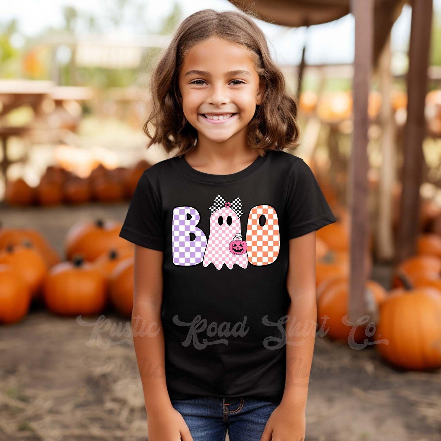 Toddler Halloween Shirt, Girls Halloween T-shirt, Girls Boo Shirt, Youth Halloween Shirt