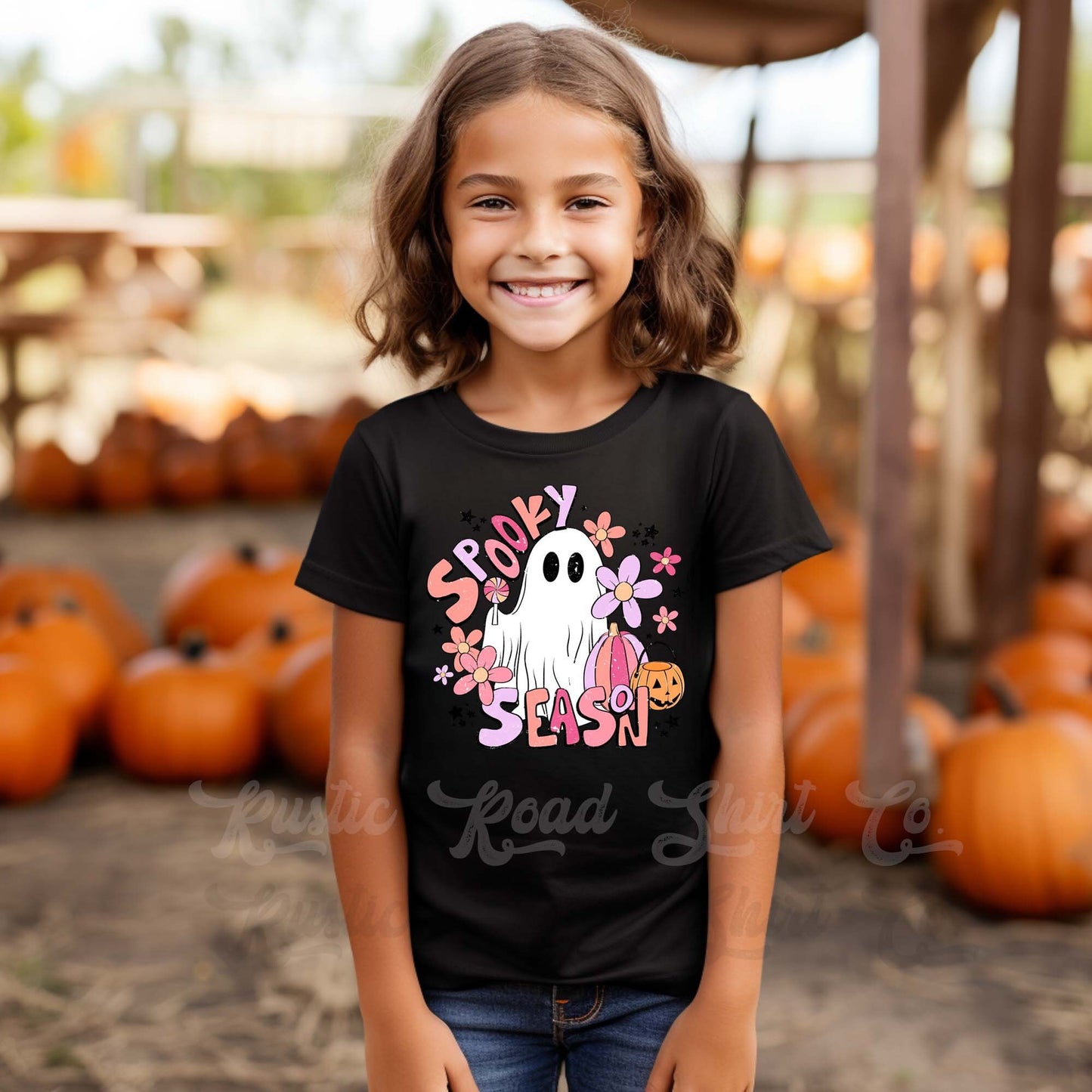 Spooky Season Shirt, Toddler Halloween Shirt, Girls Halloween T-shirt, Girls Boo Shirt, Youth Halloween Shirt