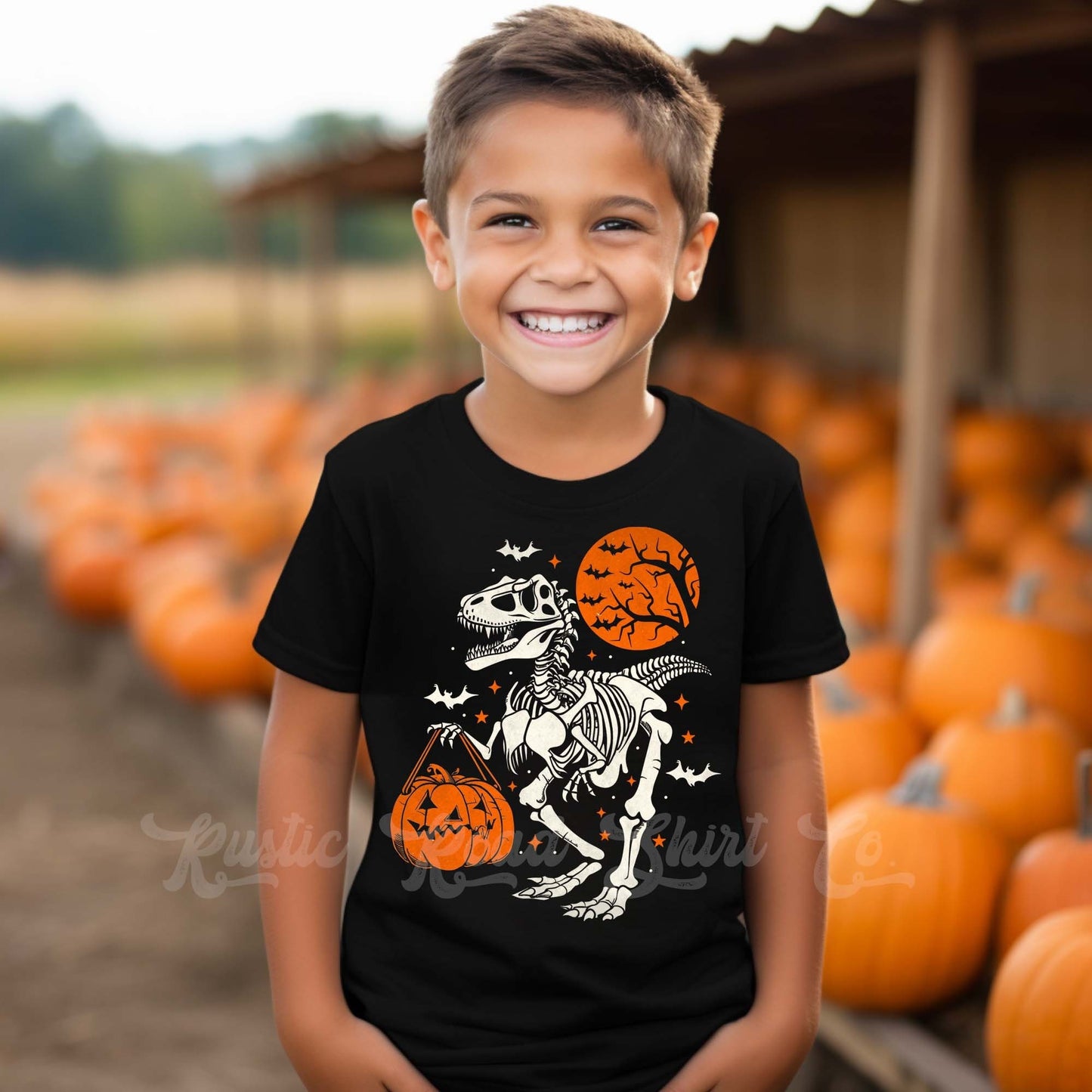 Toddler Halloween Shirt, Halloween Dinosaur T-Shirt, Boys Boo Shirt, Youth Halloween Shirt