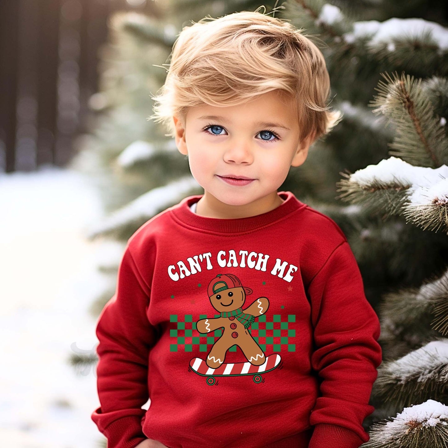Boys Christmas Sweatshirt, Can't Catch Me Gingerbread, Toddler Boy Christmas Shirt, Kids Matching Sweatshirt, Family Christmas Sweatshirt