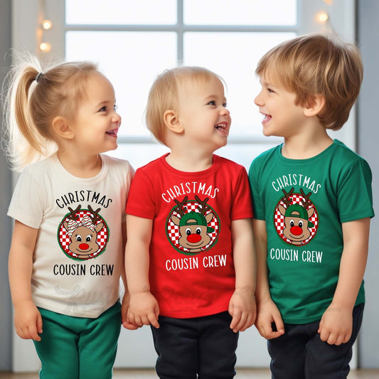 Christmas Cousin Crew Shirt, Gingerbread Christmas Shirt, Boys Reindeer Shirt, Toddler Christmas Shirt, Matching Boys Shirts,
