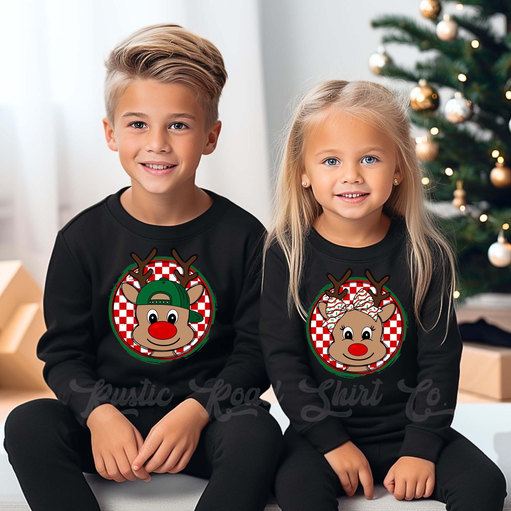 Girls Christmas Sweatshirt, Reindeer Christmas Shirt, Toddler Boy Christmas Shirt, Kids Matching Sweatshirt, Family Christmas Sweatshirt