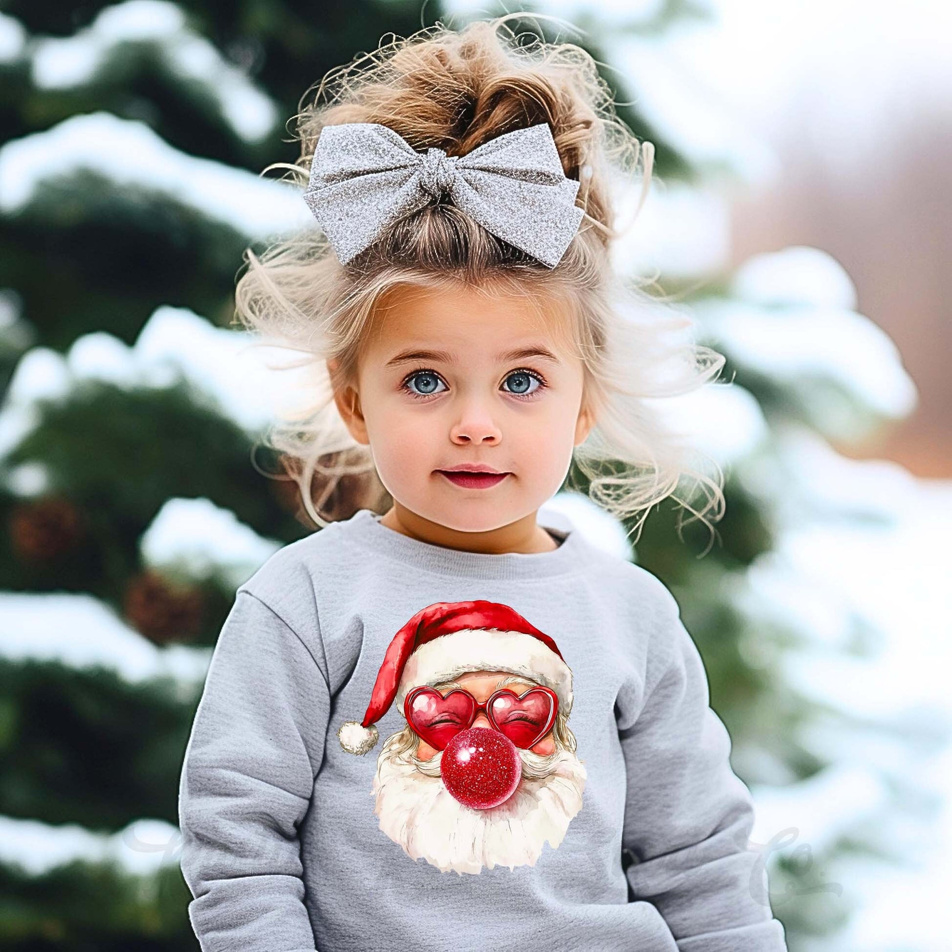 Girls Christmas Sweatshirt, Retro Santa Sweatshirt, Kids Matching Sweatshirt, Family Christmas Sweatshirt