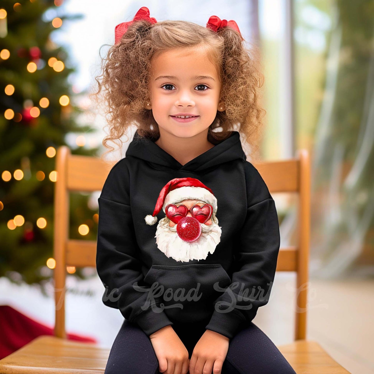 Girls Christmas Sweatshirt, Retro Santa Sweatshirt, Kids Matching Sweatshirt, Family Christmas Sweatshirt