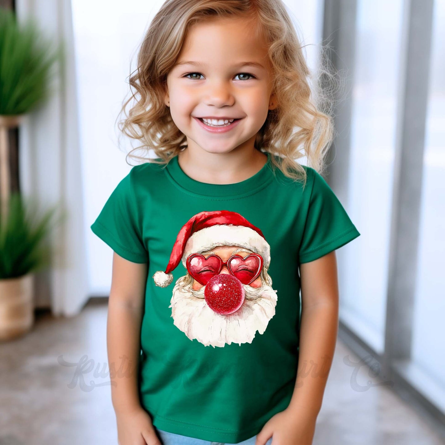 Girls Christmas Shirt, Retro Santa Shirt, Toddler Girl Christmas Shirt, Matching Girls Shirts,