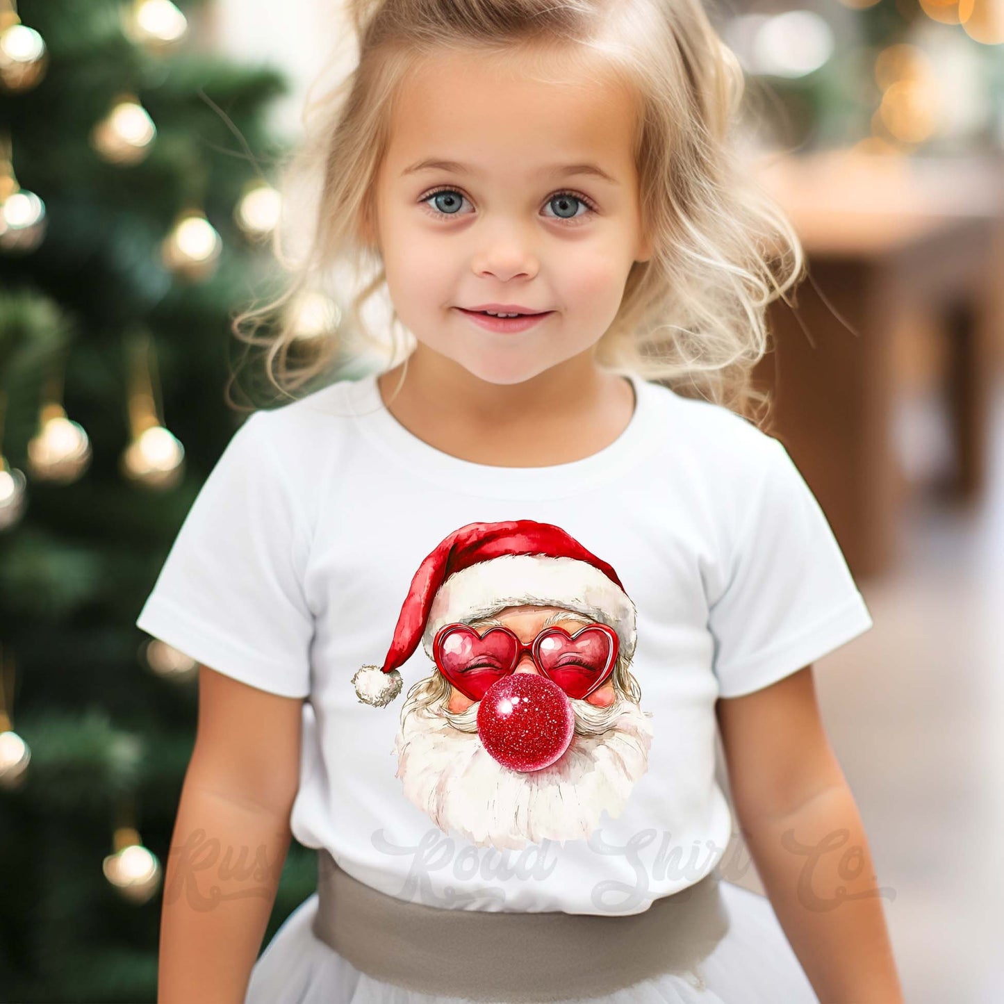 Girls Christmas Shirt, Retro Santa Shirt, Toddler Girl Christmas Shirt, Matching Girls Shirts,