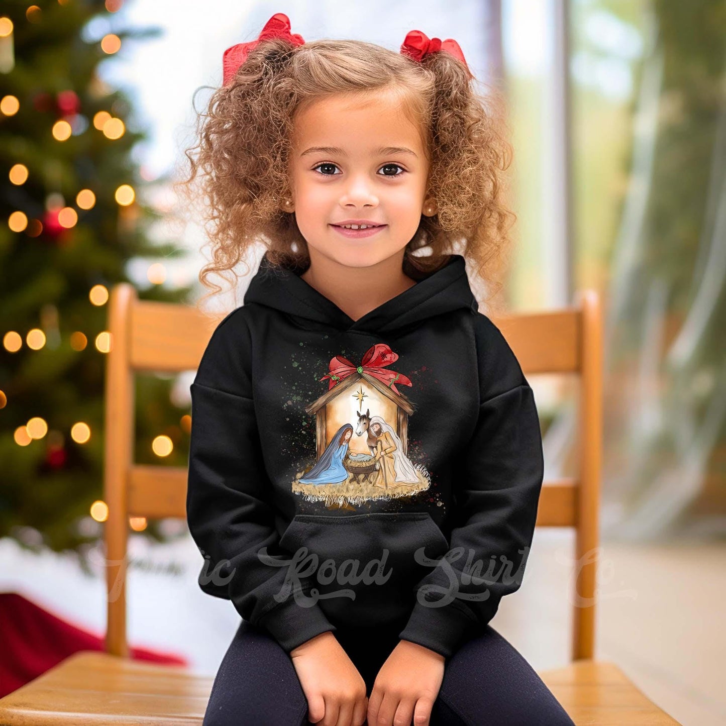 Girls Christmas Sweatshirt, Jesus Christmas Shirt, Toddler Girl Christmas Shirt, Kids Matching Sweatshirt, Family Christmas Sweatshirt