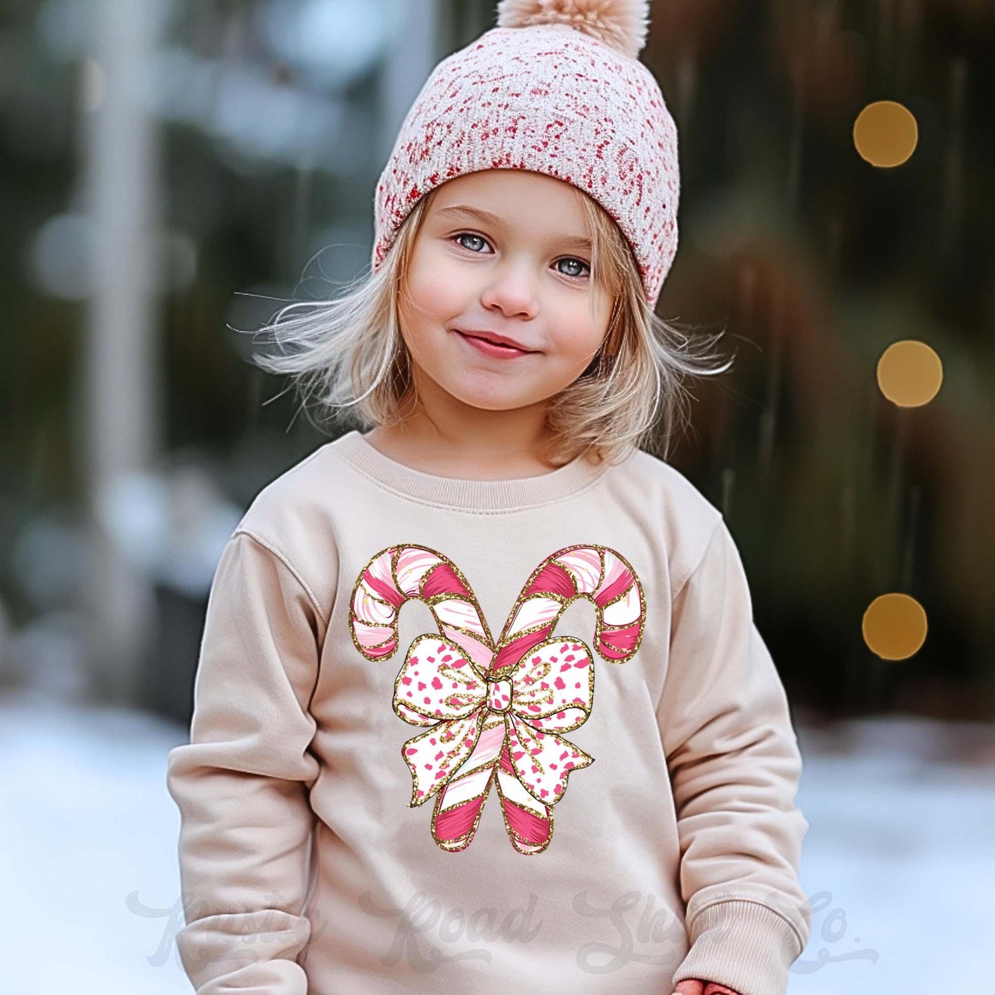 Girls Christmas Sweatshirt, Coquette Christmas Sweatshirt, Kids Matching Sweatshirt, Family Christmas Sweatshirt