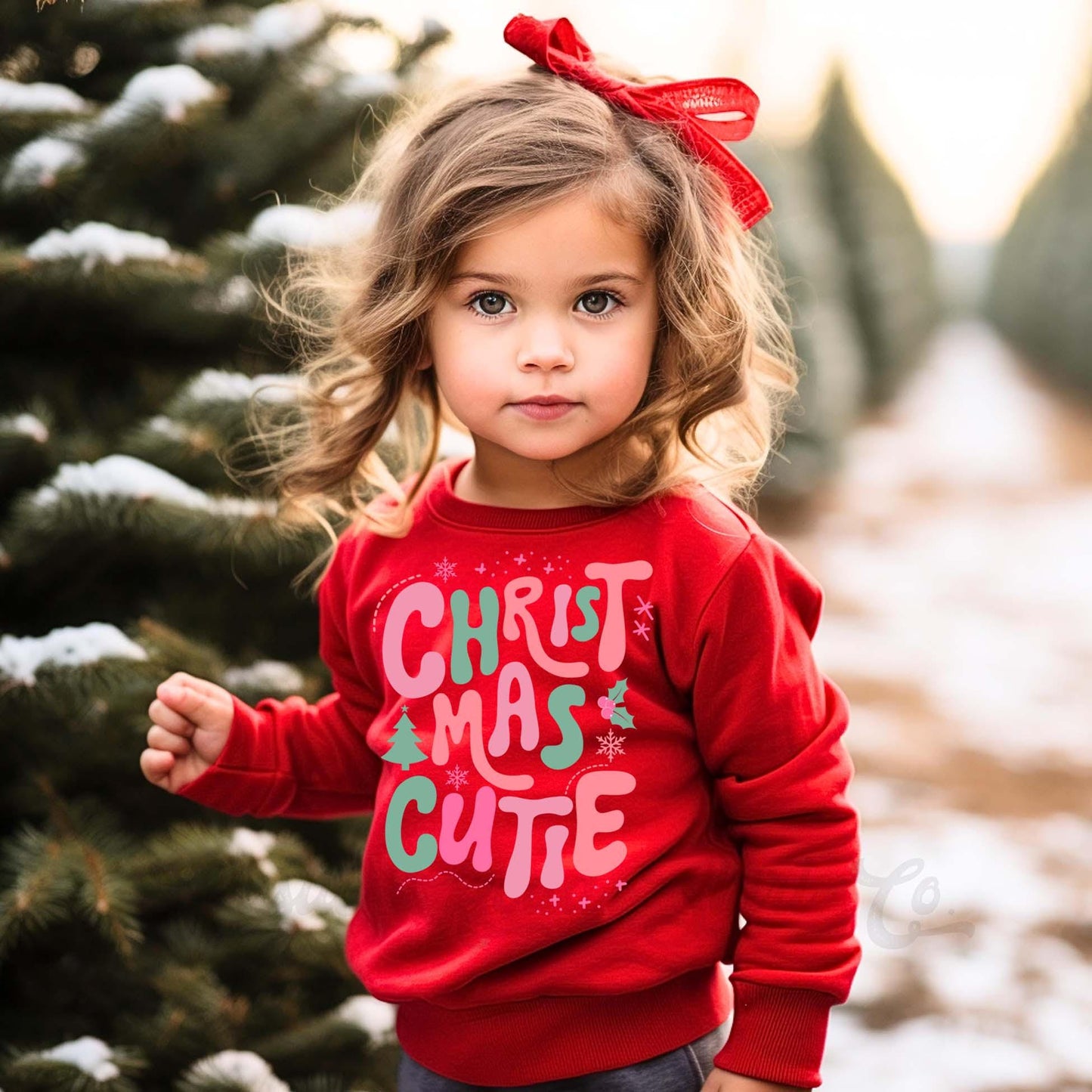 Girls Christmas Sweatshirt, Christmas Cutie Shirt, Kids Matching Sweatshirt, Family Christmas Sweatshirt