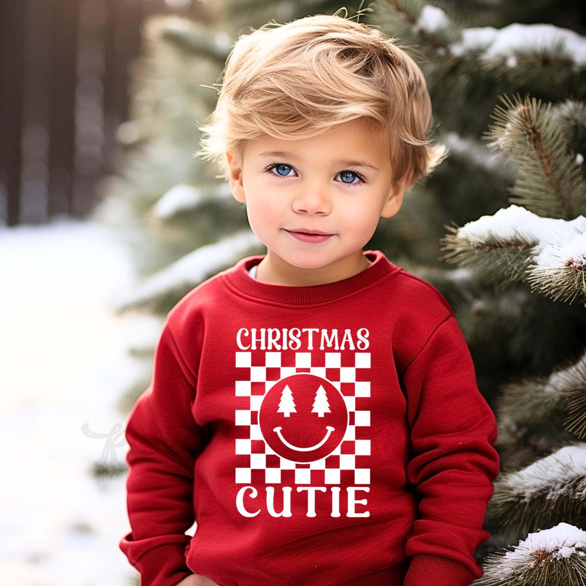 Boys Christmas Sweatshirt, Christmas Cutie Shirt, Kids Matching Sweatshirt, Family Christmas Sweatshirt