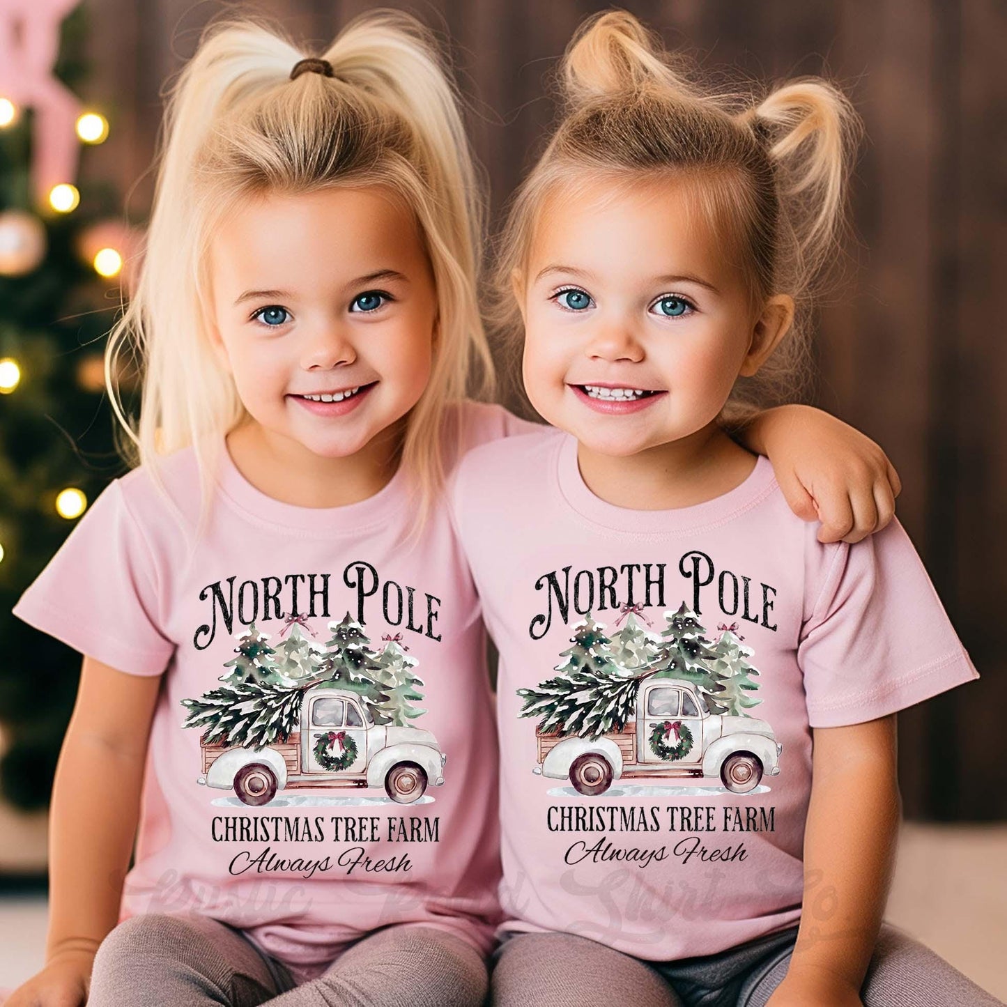 Christmas Tree Farm Shirt, Girls Christmas Shirt, Toddler Girl Christmas Shirt, Matching Girls Shirts,