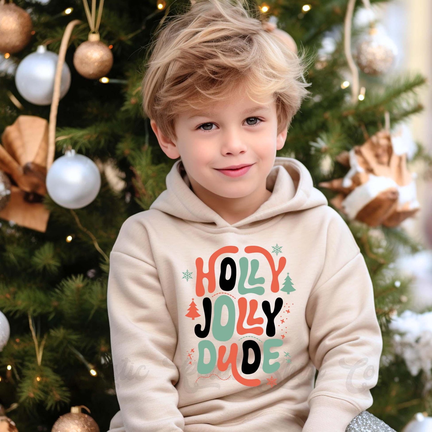 Boys Christmas Sweatshirt, Holly Jolly Shirt, Kids Matching Sweatshirt, Family Christmas Sweatshirt