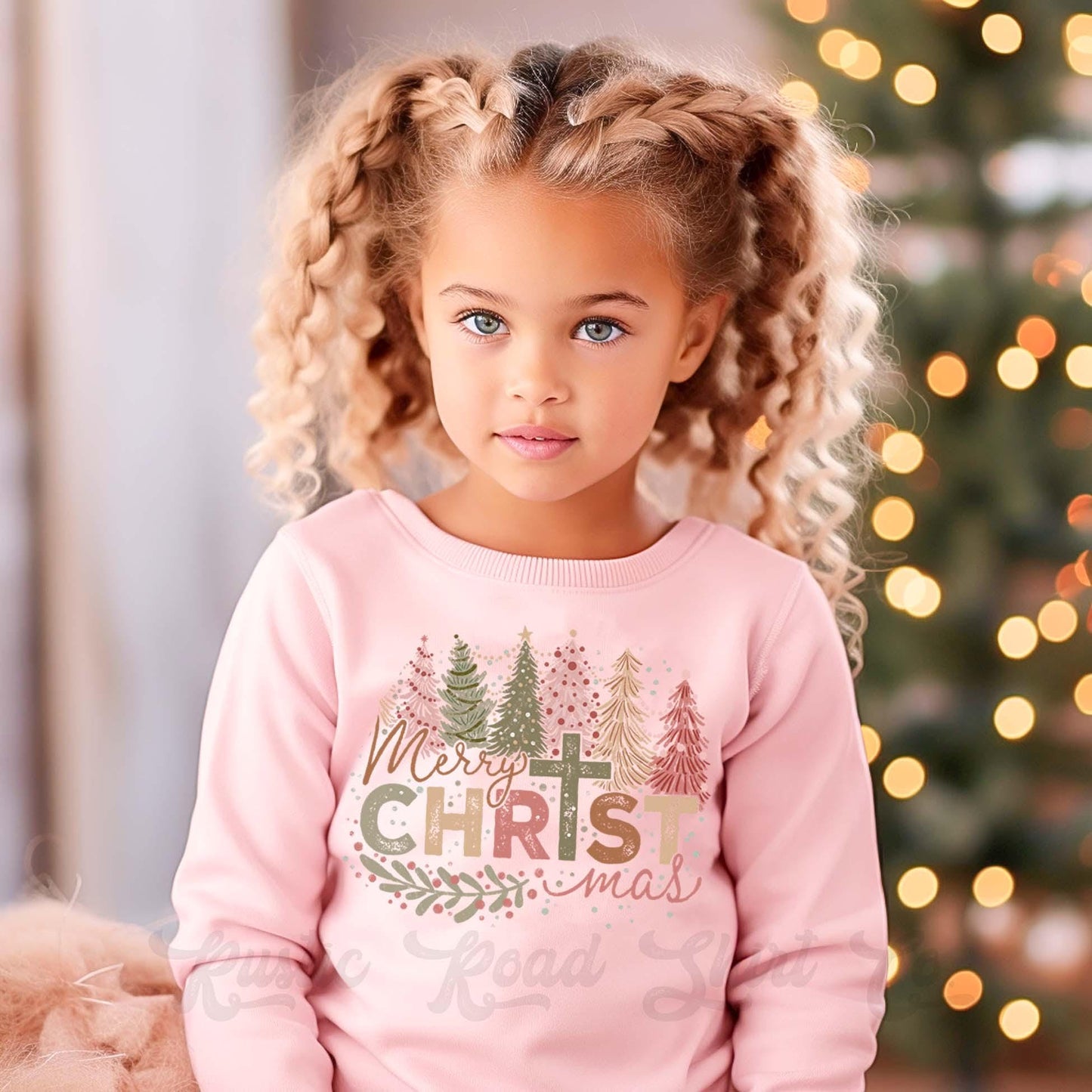 Girls Christmas Sweatshirt, Religious Christmas Sweatshirt, Kids Matching Sweatshirt, Family Christmas Sweatshirt