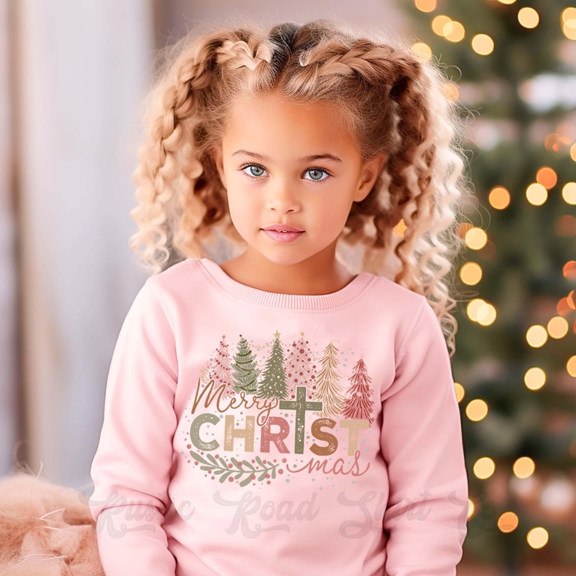 Girls Christmas Sweatshirt, Religious Christmas Sweatshirt, Kids Matching Sweatshirt, Family Christmas Sweatshirt