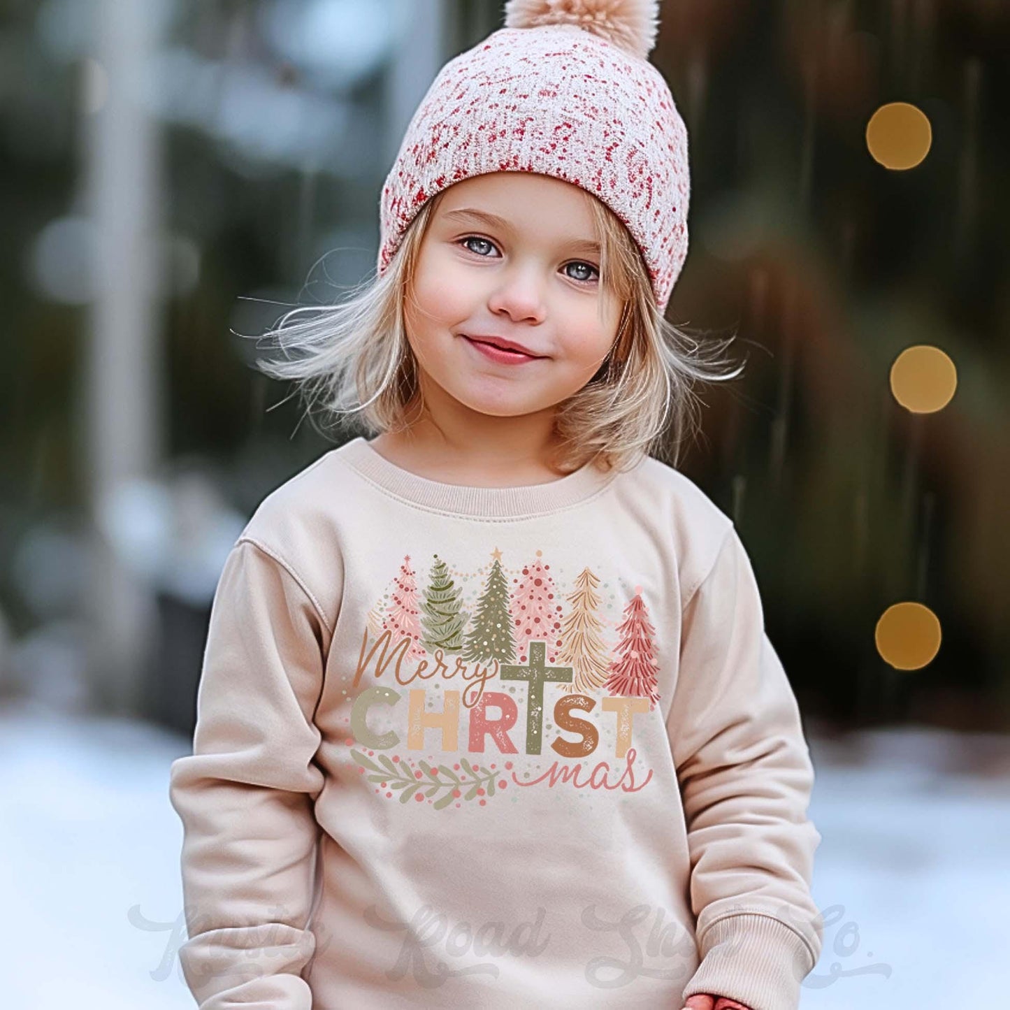 Girls Christmas Sweatshirt, Religious Christmas Sweatshirt, Kids Matching Sweatshirt, Family Christmas Sweatshirt