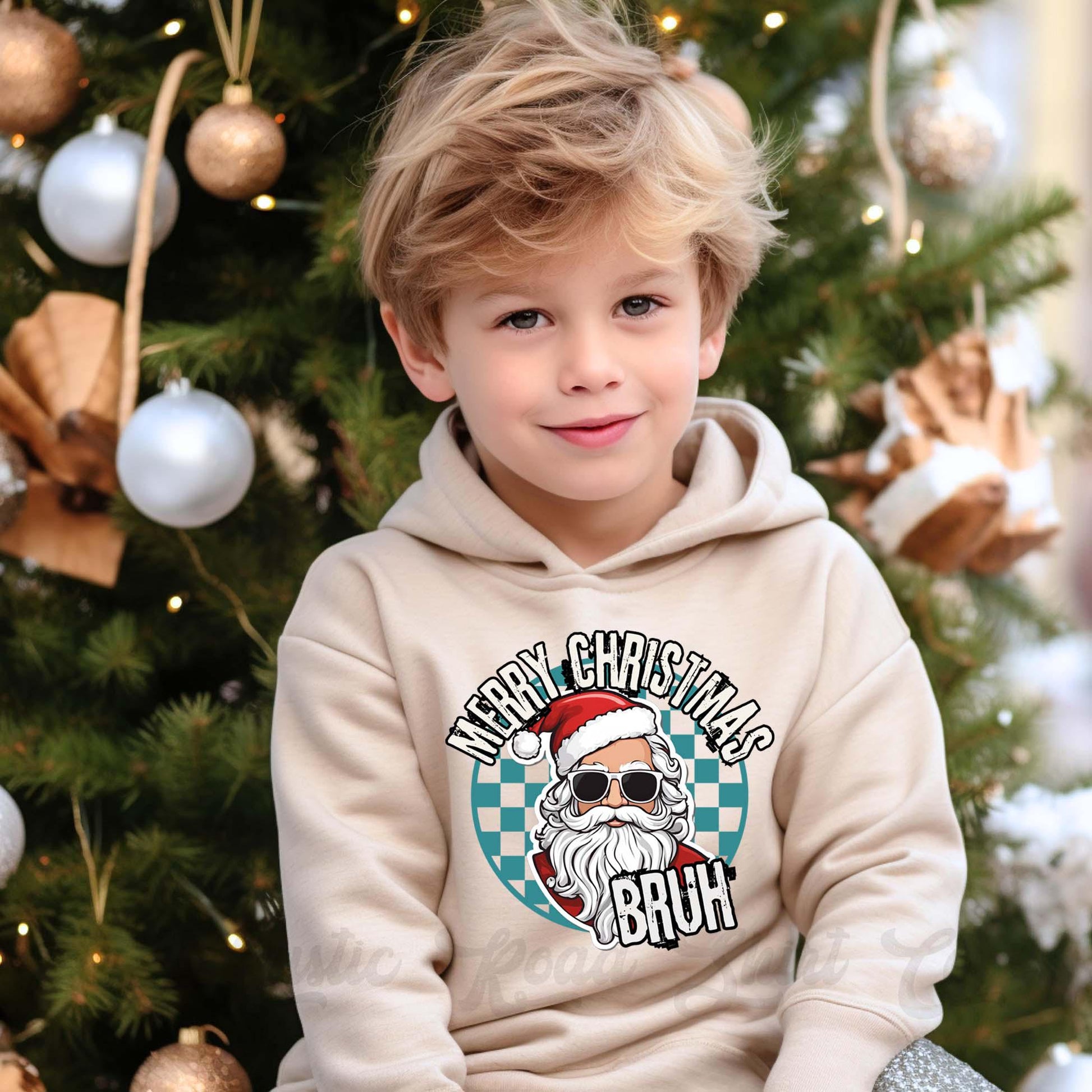 Boys Christmas Sweatshirt, Merry Christmas Bruh, Kids Matching Sweatshirt, Family Christmas Sweatshirt