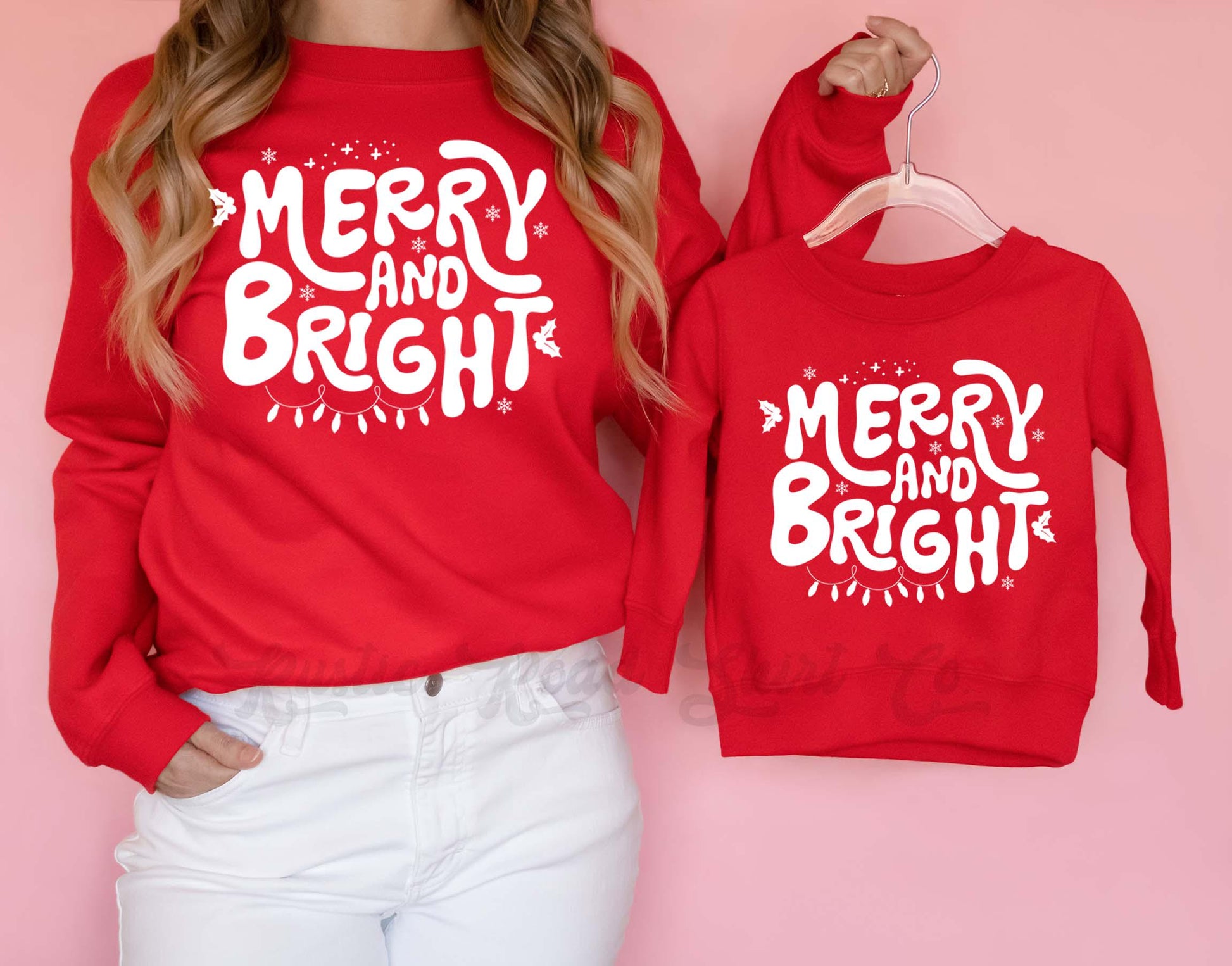 Merry and Bright Sweatshirt, Christmas Sweatshirt, Holiday Sweater, Family Christmas Sweatshirt