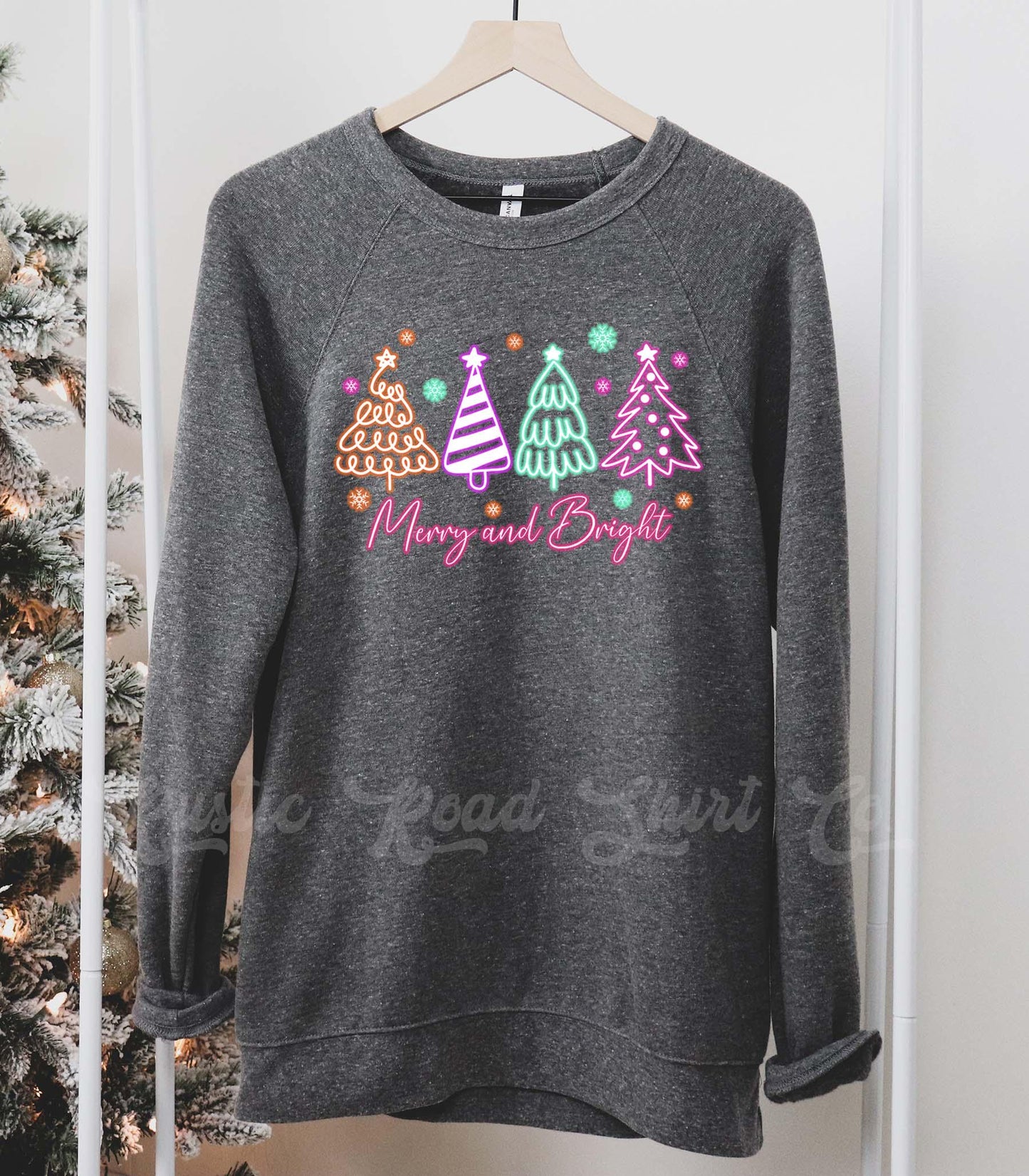 Merry and Bright Sweatshirt, Christmas Sweatshirt, Holiday Sweater, Family Christmas Sweatshirt