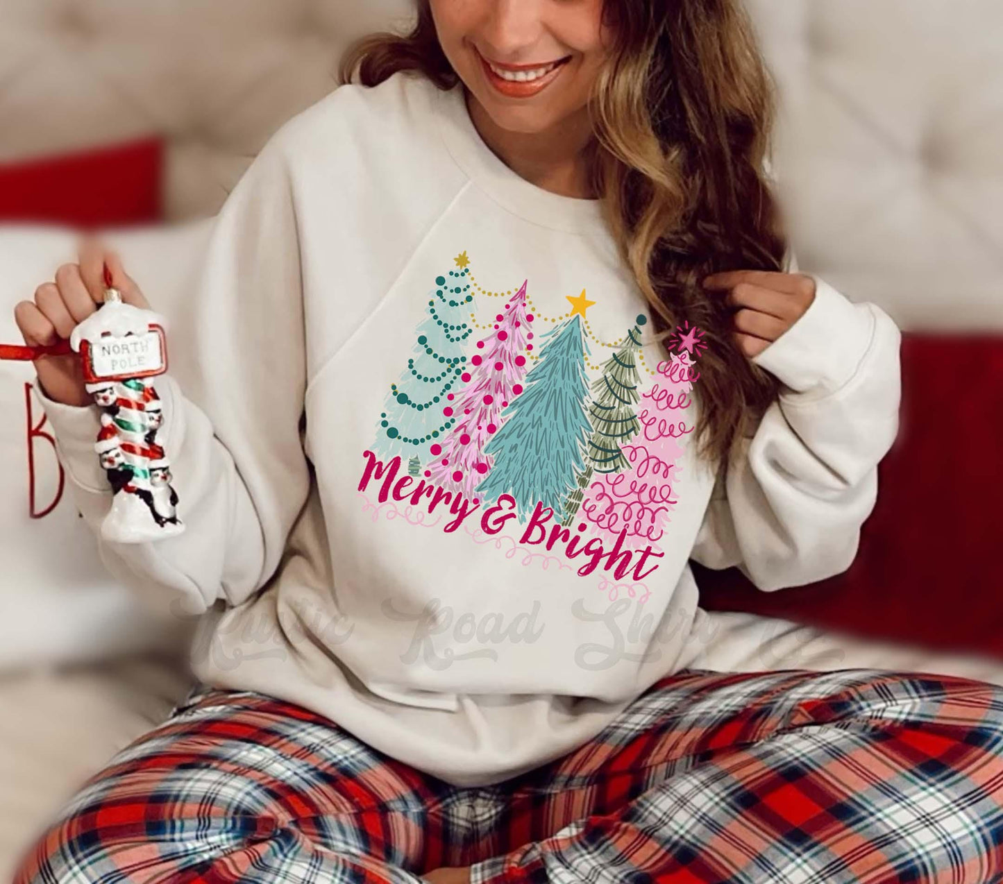 Merry and Bright Sweatshirt, Christmas Sweatshirt, Holiday Sweater, Family Christmas Sweatshirt