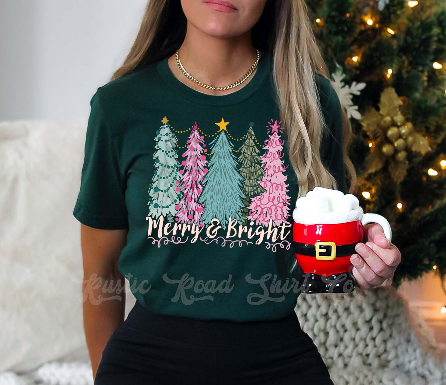 Merry and Bright Shirt, Matching Family Christmas Shirts, Christmas Tee, Holiday Shirt, Women's Christmas,
