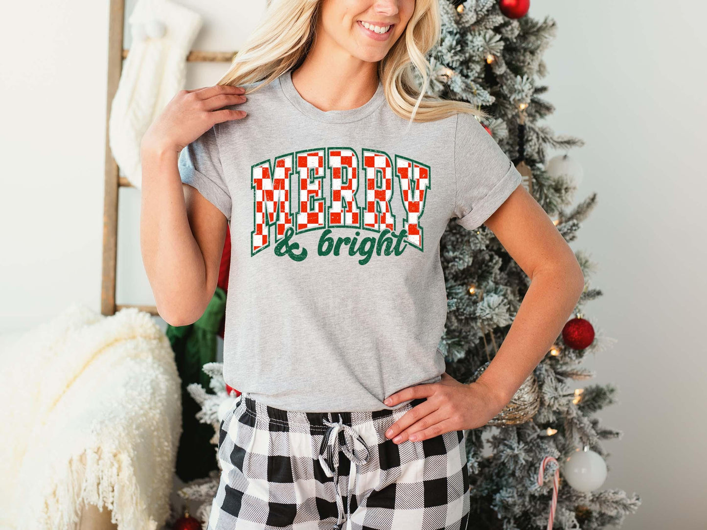 Merry and Bright Shirt, Matching Family Christmas Shirts, Christmas Tee, Holiday Shirt, Women's Christmas,