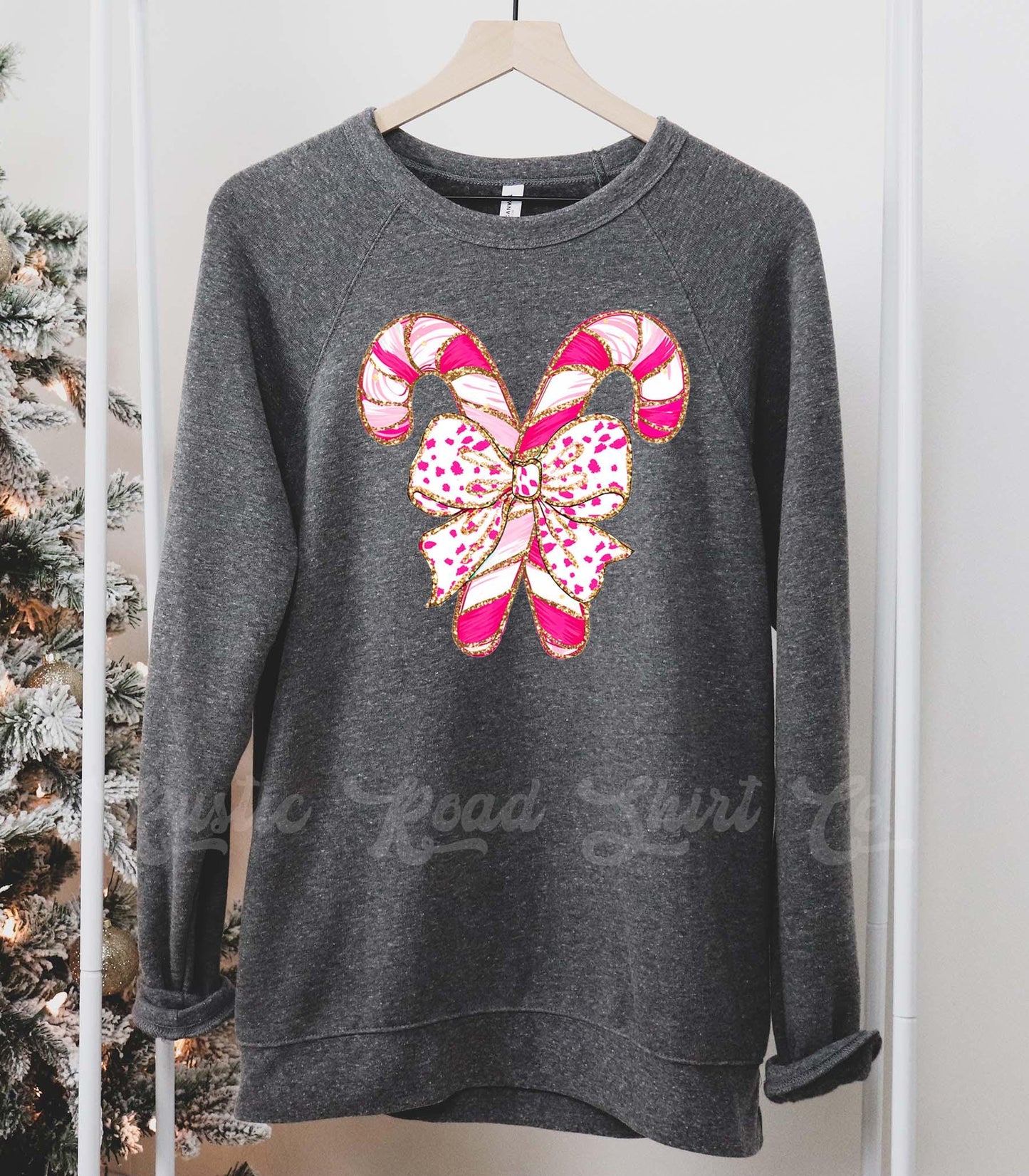 Coquette Christmas Sweatshirt, Glitter Christmas, Holiday Sweater, Family Christmas Sweatshirt