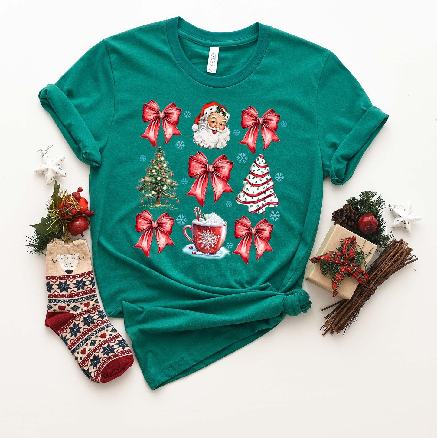 Coquette Christmas Shirt, Matching Family Christmas Shirts, Christmas Tee, Holiday Shirt, Women's Christmas,