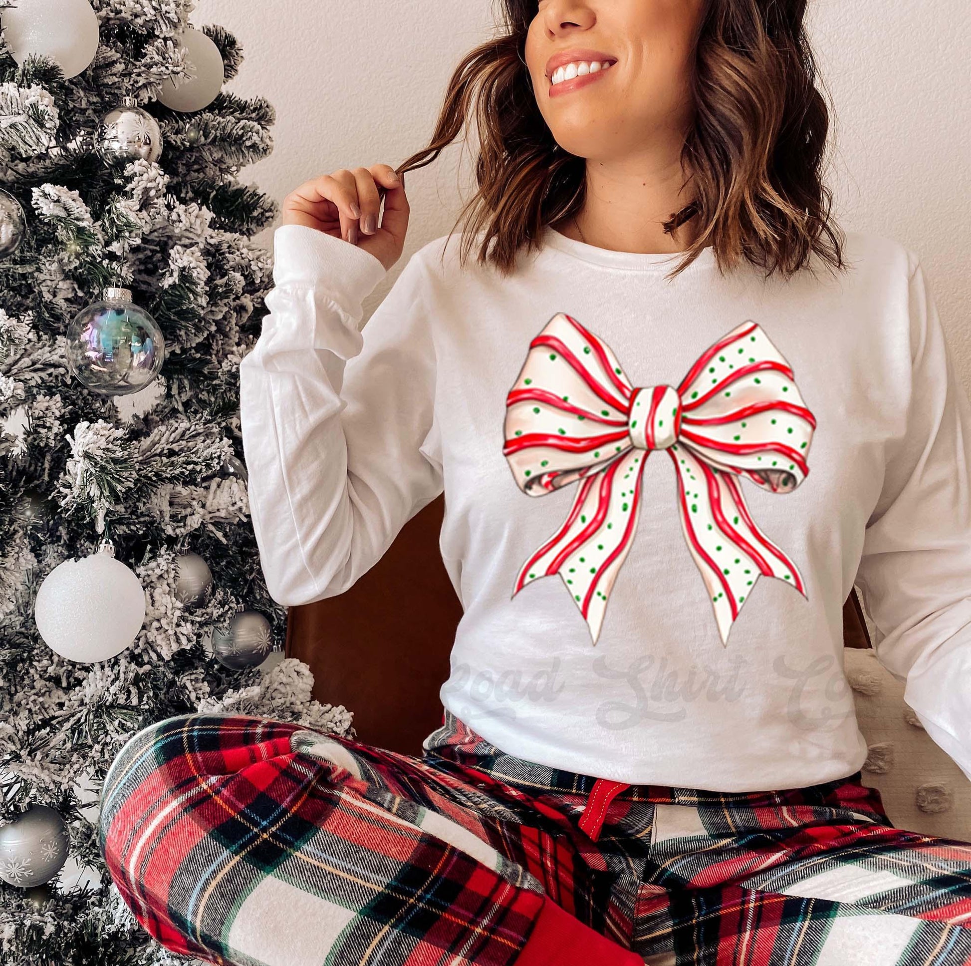 Christmas Long Sleeve Shirt, Coquette Christmas T-shirt, Matching Christmas Shirts, Family Christmas Shirts,