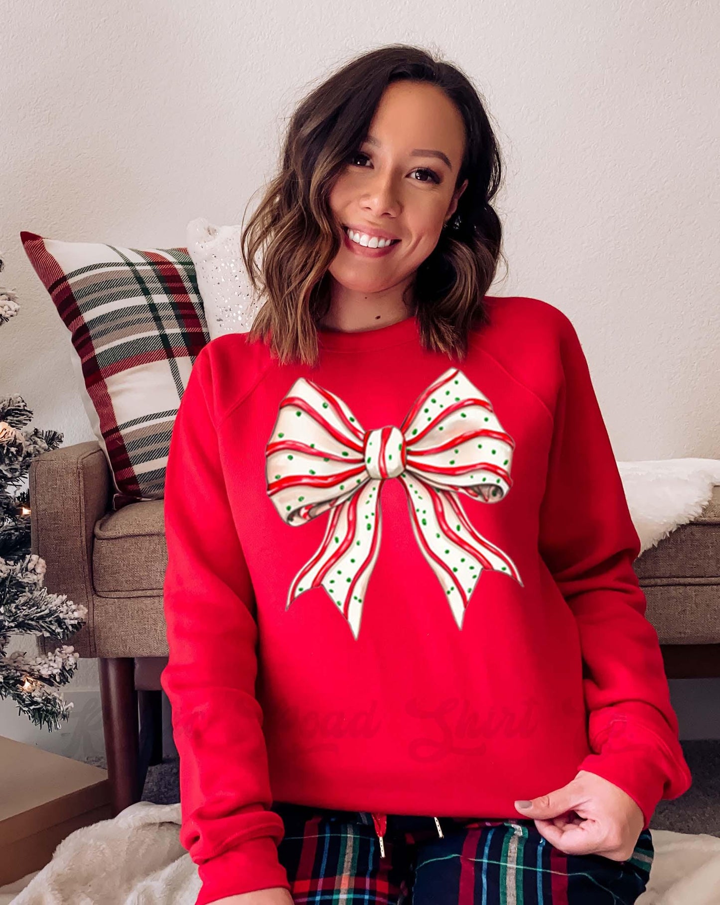 Coquette Christmas Sweatshirt, Christmas Bow Sweatshirt, Holiday Sweater, Family Christmas Sweatshirt