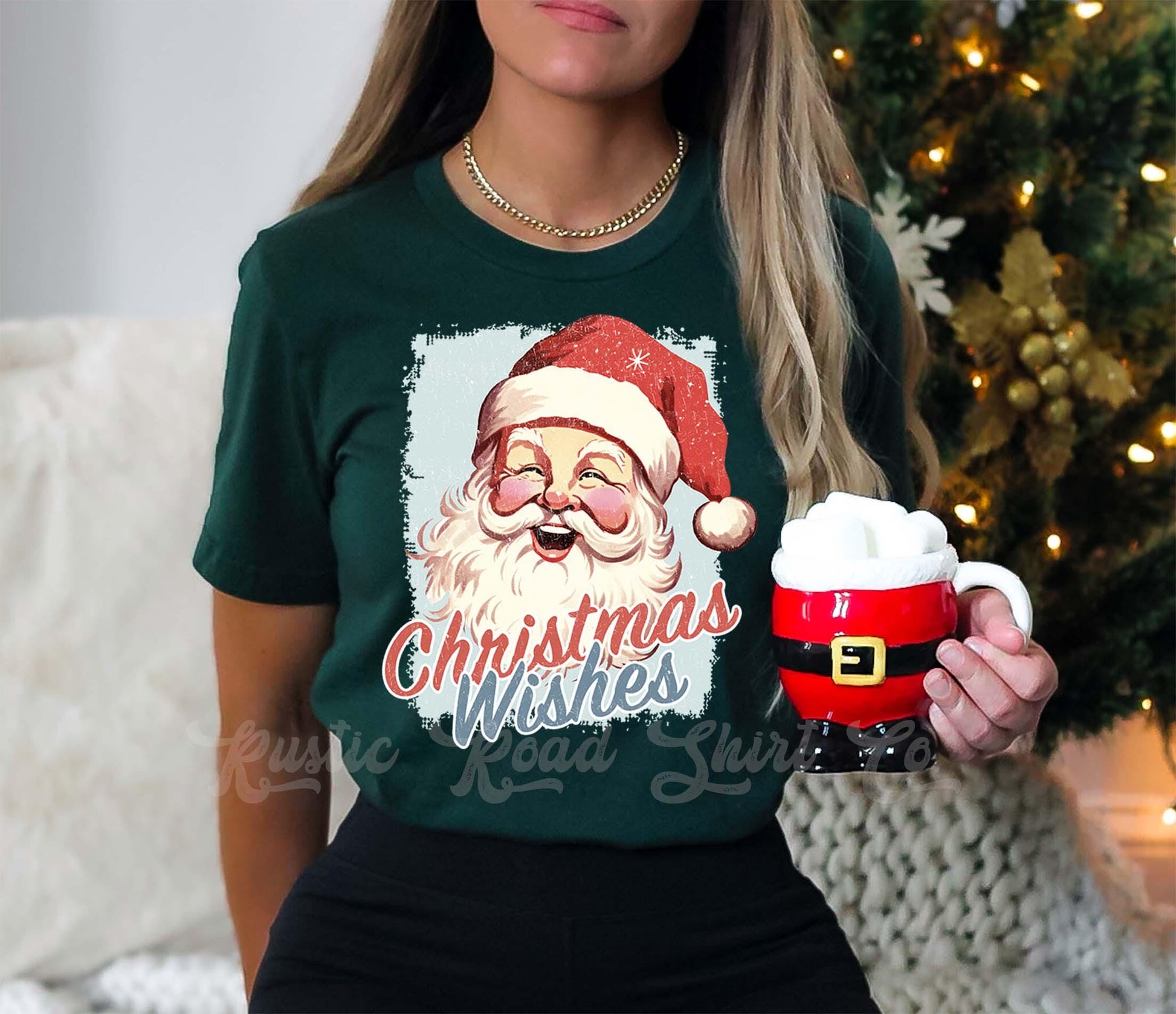 Retro Santa Shirt, Vintage Christmas Shirt, Christmas Tee, Holiday Shirt, Women's Christmas,