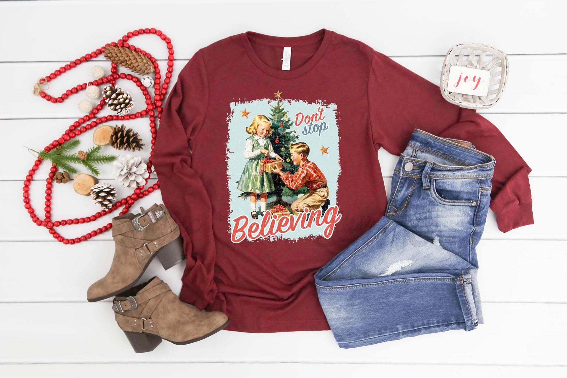 Retro Christmas Shirt, Christmas Long Sleeve Shirt, Matching Christmas Shirts, Family Christmas Shirts,