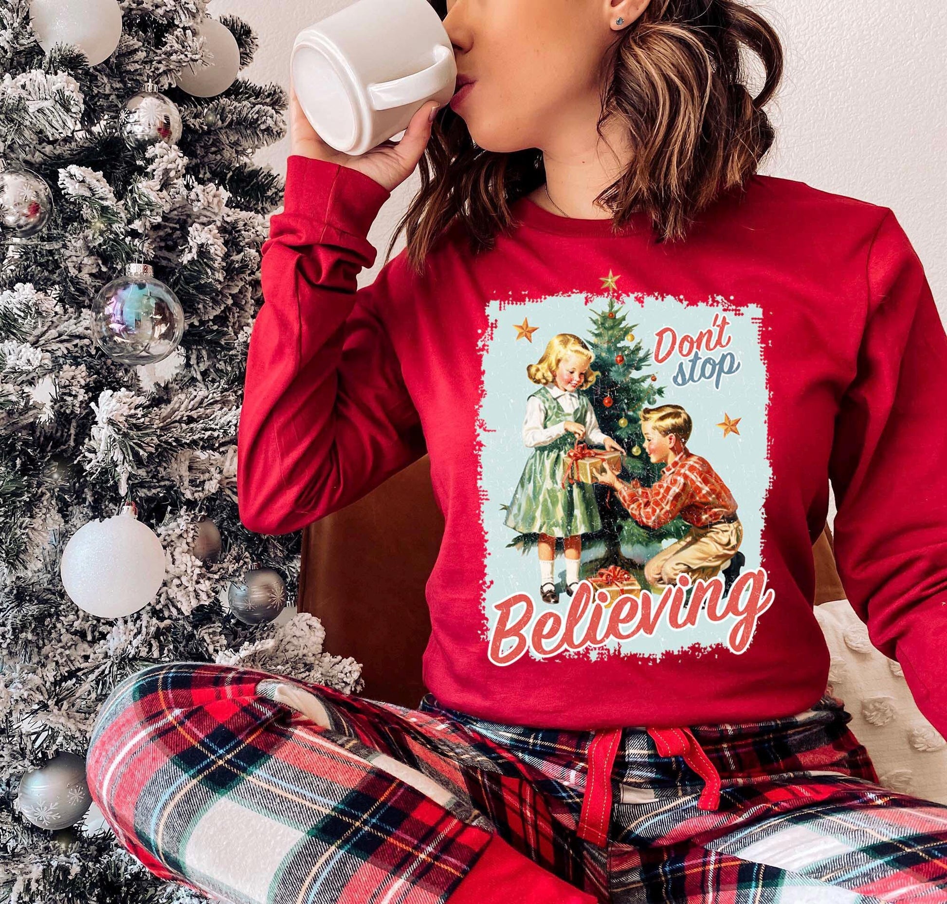 Retro Christmas Shirt, Christmas Long Sleeve Shirt, Matching Christmas Shirts, Family Christmas Shirts,