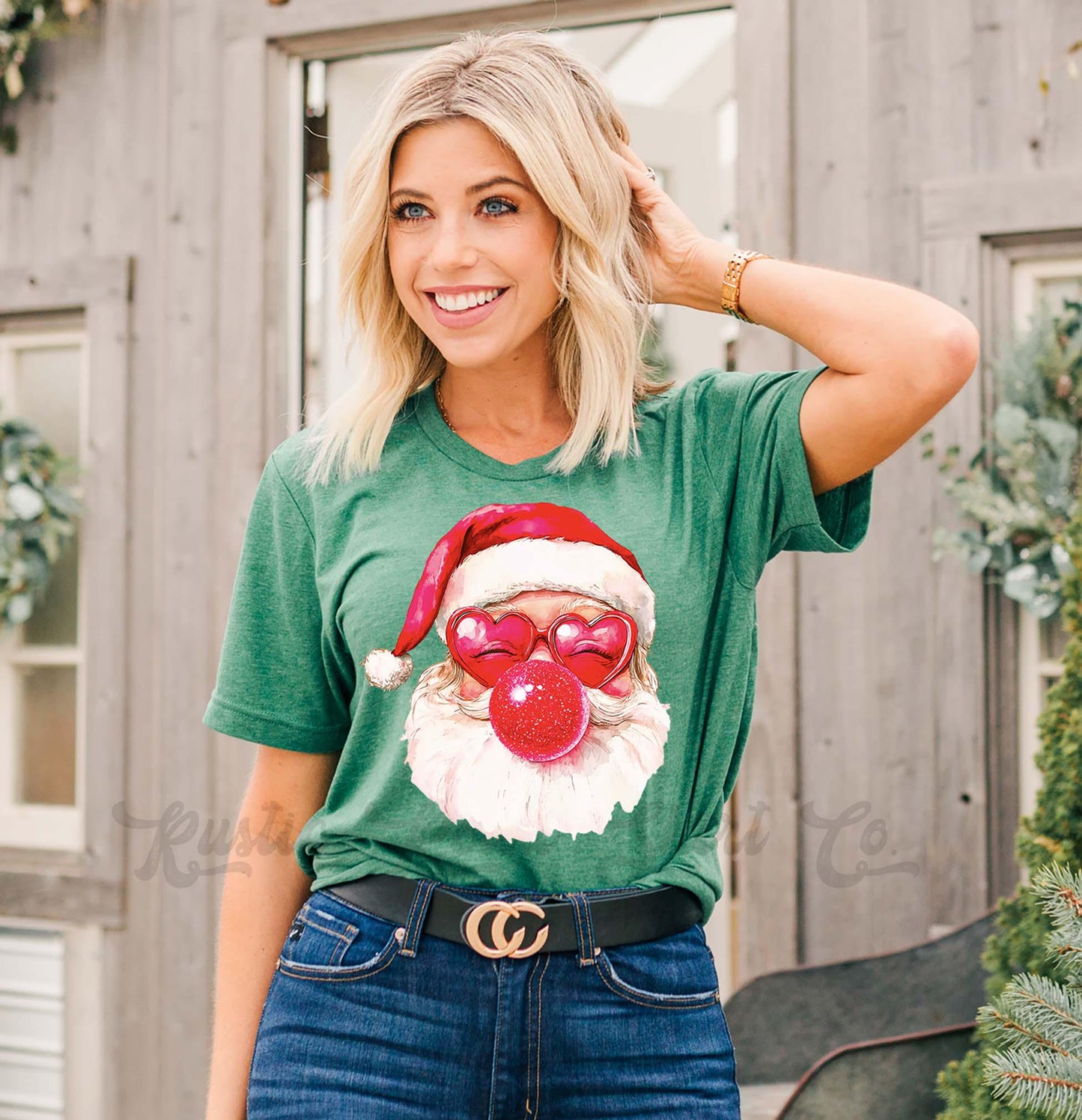 Retro Santa Shirt, Vintage Christmas Shirt, Christmas Tee, Holiday Shirt, Women's Christmas,