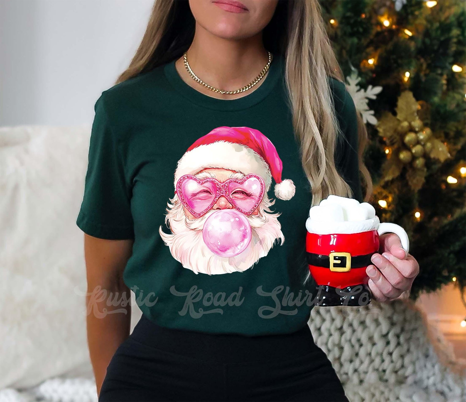 Retro Santa Shirt, Vintage Christmas Shirt, Christmas Tee, Holiday Shirt, Women's Christmas,