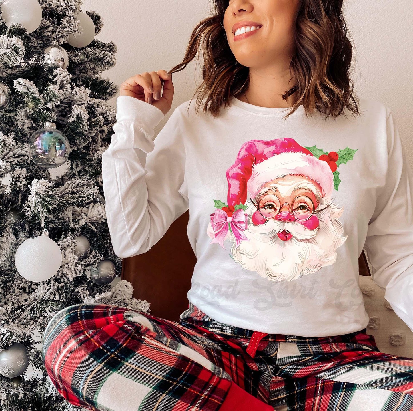 Retro Santa Shirt, Christmas Long Sleeve Shirt, Matching Christmas Shirts, Family Christmas Shirts,