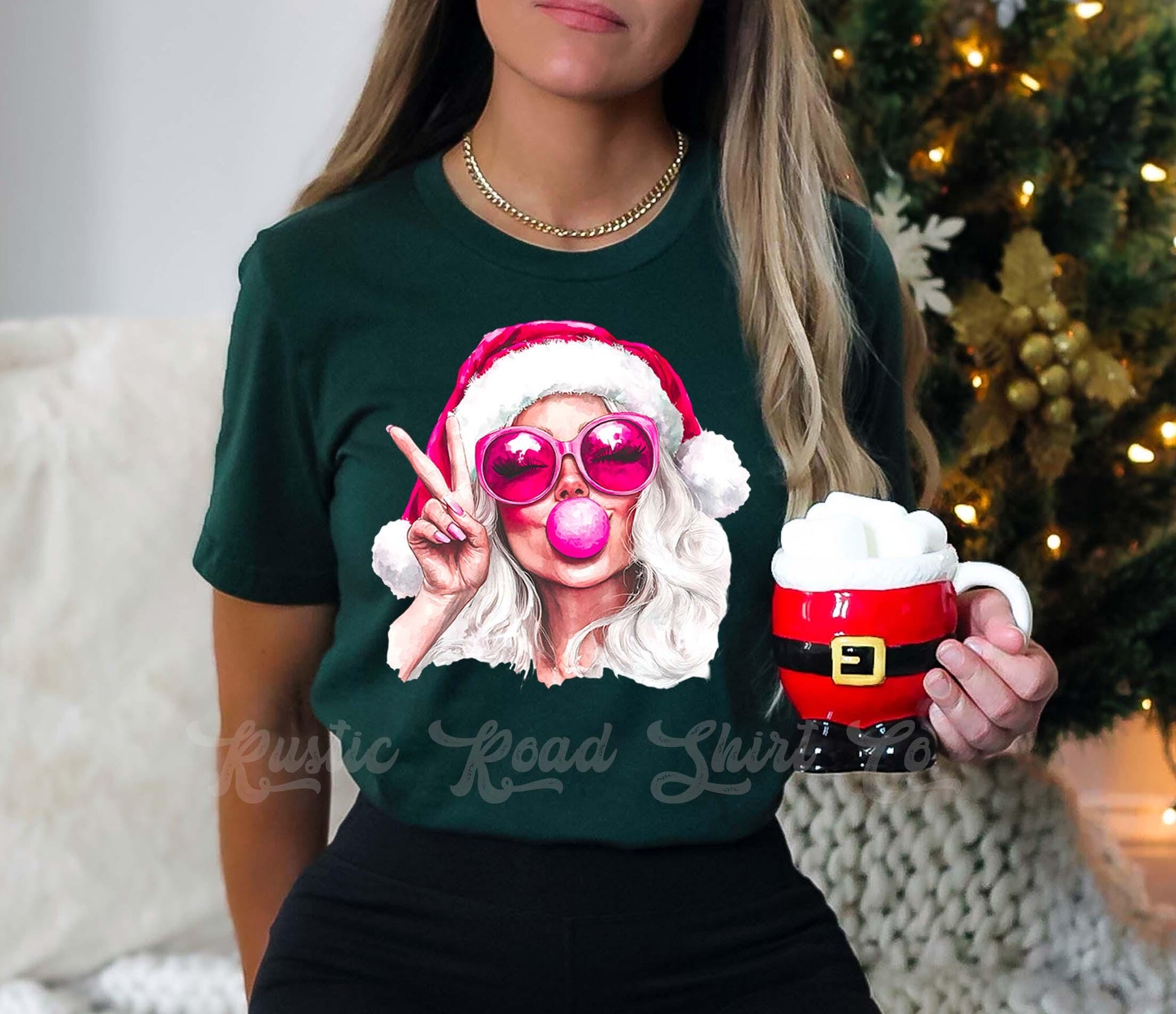 Retro Santa Shirt, Vintage Christmas Shirt, Christmas Tee, Holiday Shirt, Women's Christmas,