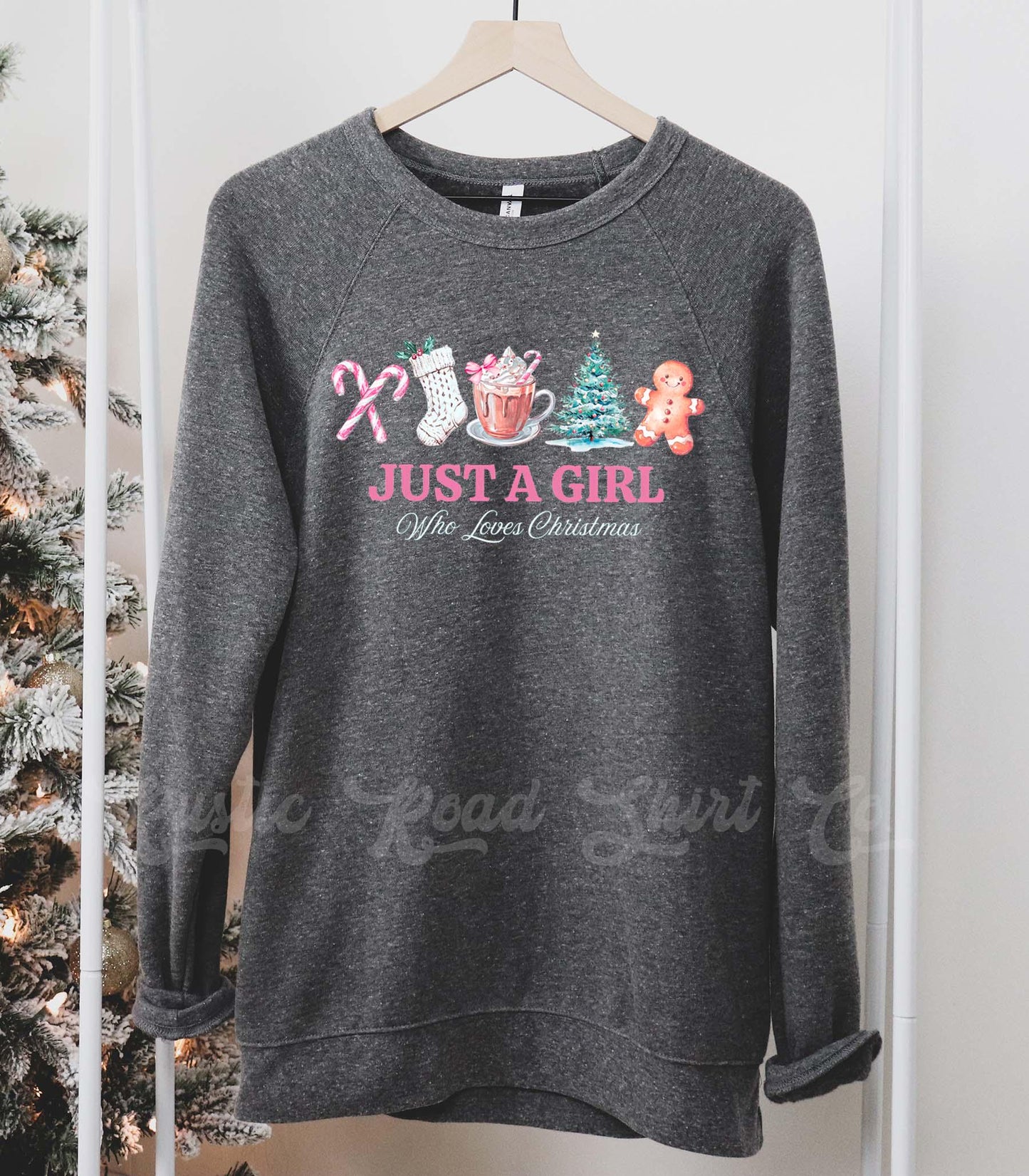Just a Girl Who Loves Christmas, Vintage Christmas Sweatshirt, Holiday Sweater, Family Christmas Sweatshirt